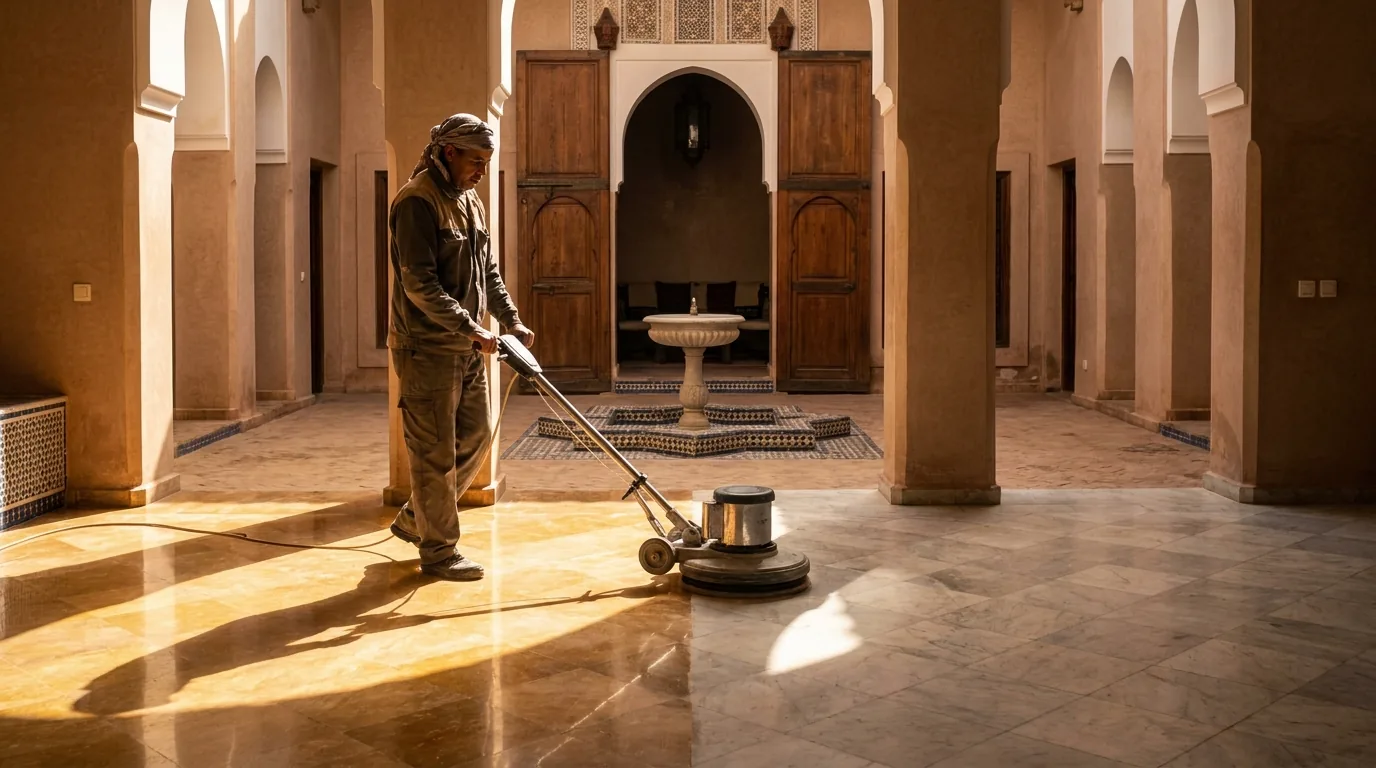 Ponçage & polissage de sols à Marrakech