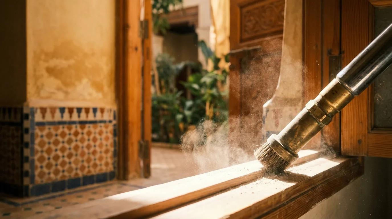Détail technique de l'intervention — Nettoyage après travaux à Marrakech