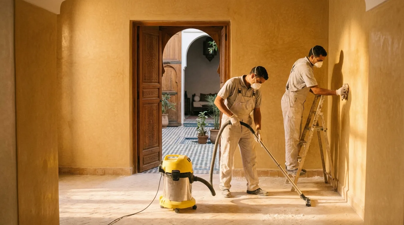 Nettoyage après travaux à Marrakech