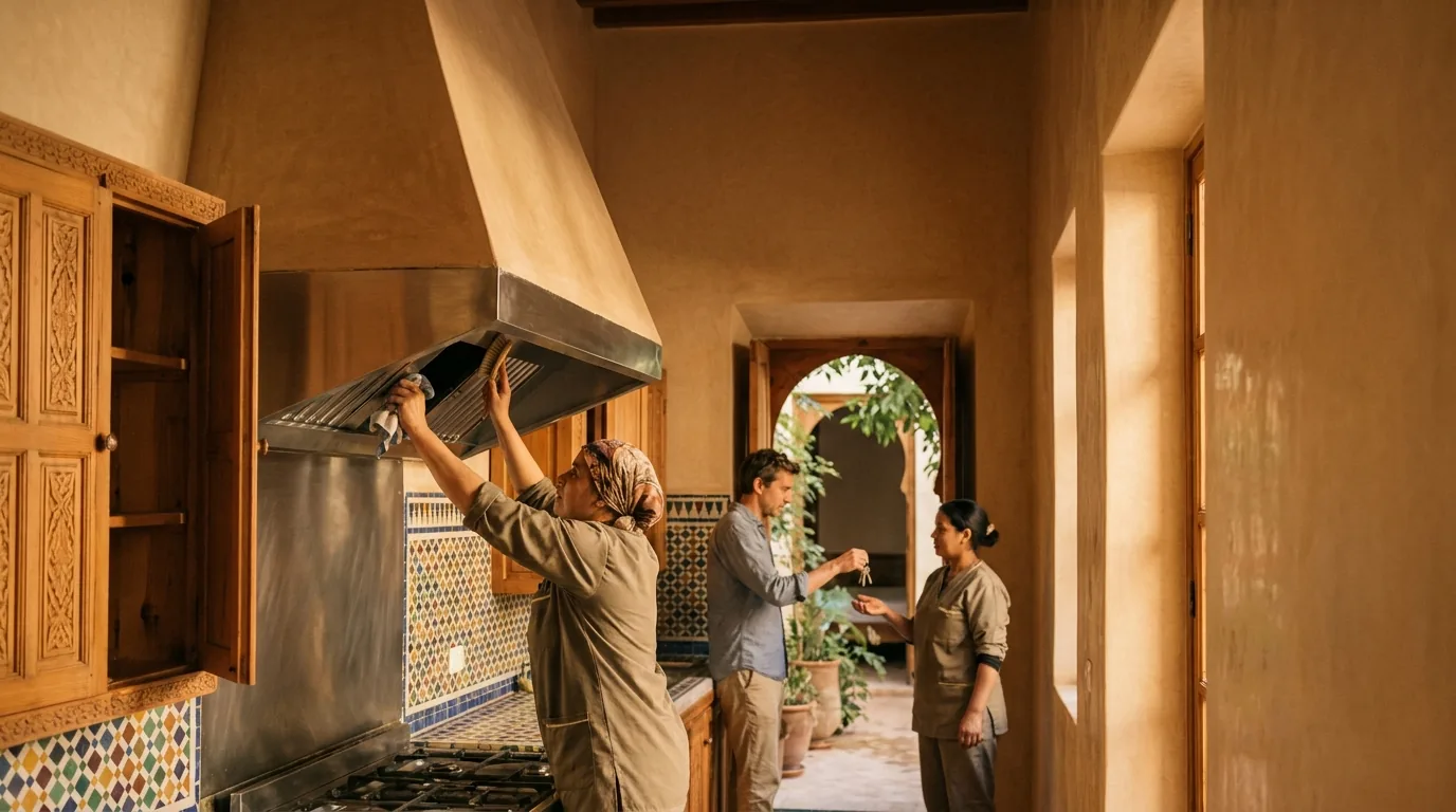 Nos agents en intervention — Nettoyage fin de bail à Marrakech